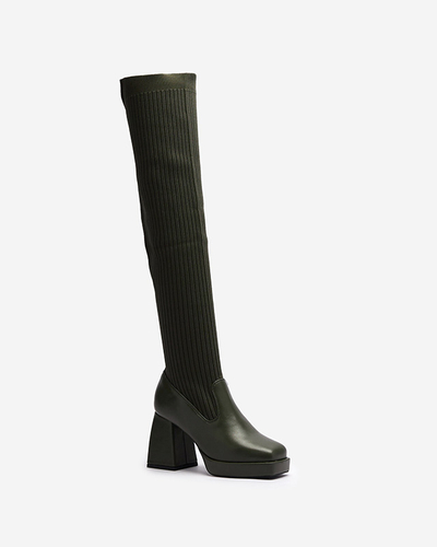 Bottes montantes vert foncé pour femmes Sarioga - Footwear