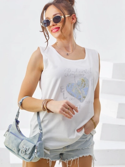 Débardeur en coton pour femmes Royalfashion avec cœur