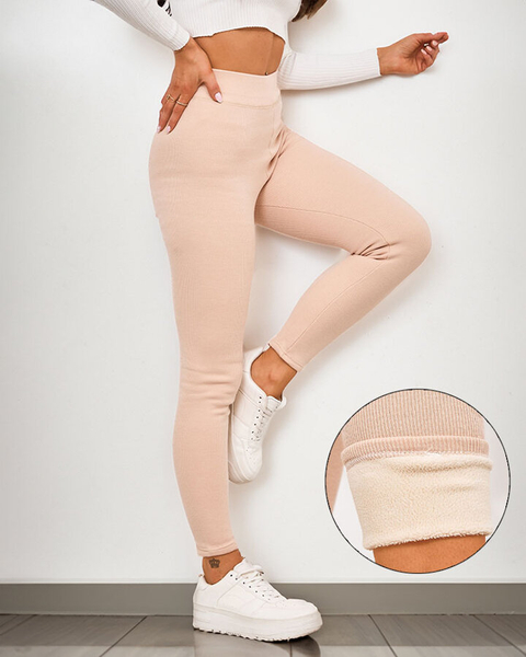 Royalfashion Leggings isolés côtelés pour femme