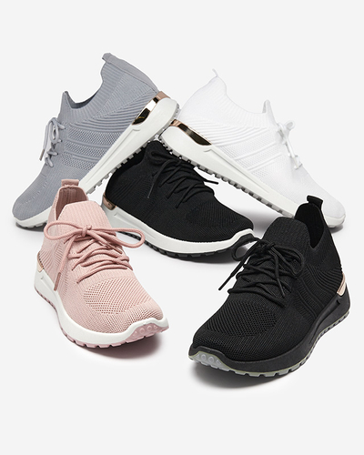 Chaussures de sport pour femmes en tissu blanc Ferroni - Chaussures