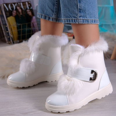 Bottes de neige blanches doublées de fourrure Harriett - Chaussures
