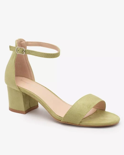 Royalfashion Sandales basses à talon aiguille pour femme Vert Mesteri
