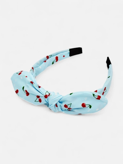 Royalfashion Bandeau pour enfants avec nœud et imprimé cerises