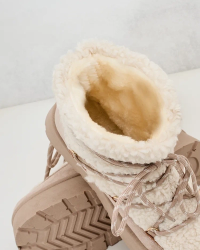 Royalfashion Bottes de neige à lacets pour femme Evonie