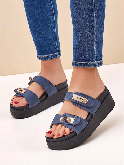 Sandales à plateforme avec boucles pour femmes Royalfashion Dalia