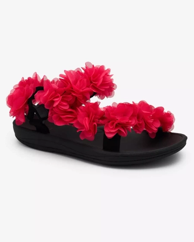 Royalfashion Sandales à fleurs pour femmes Fuchsia Alferroy