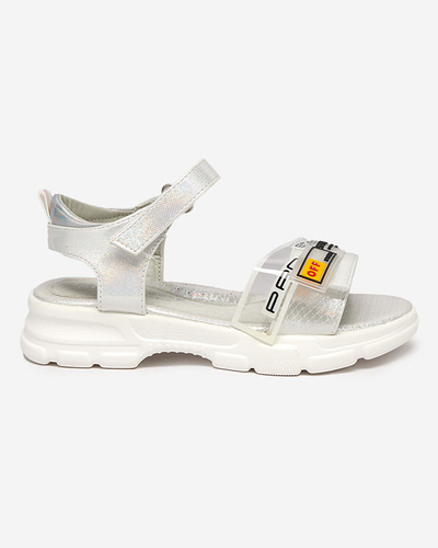 Sandales brillantes argentées pour filles Lorij - Chaussures