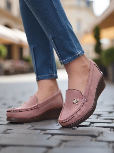 Royalfashion Mocassins pour femmes sur un petit talon Lomman