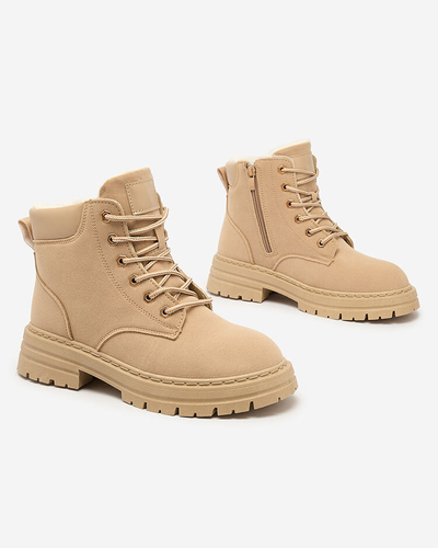 Royalfashion Bottes de trappeur isolées pour femmes marron clair Radoras