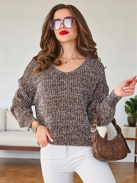 Pull Royalfashion pour femmes avec fil brillant