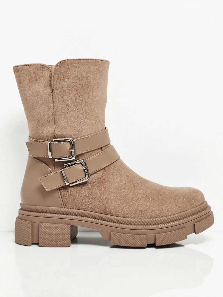 Bottines hautes pour femmes en éco-daim Callire