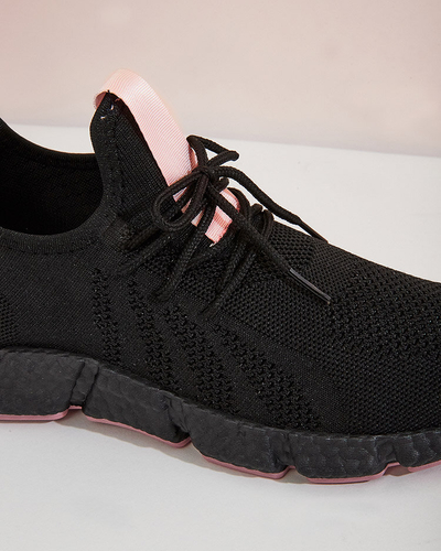 Chaussures de sport femme Bommgi noires et roses - Footwear