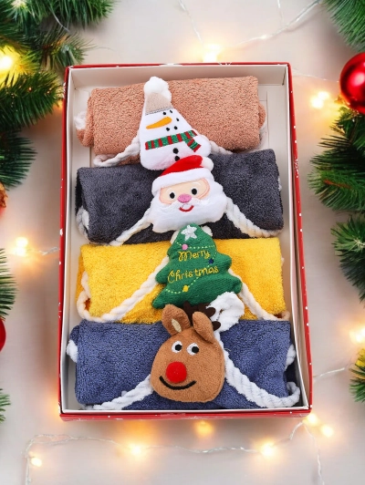 Ensemble de serviettes de bain Royalfashion Happy Xmas