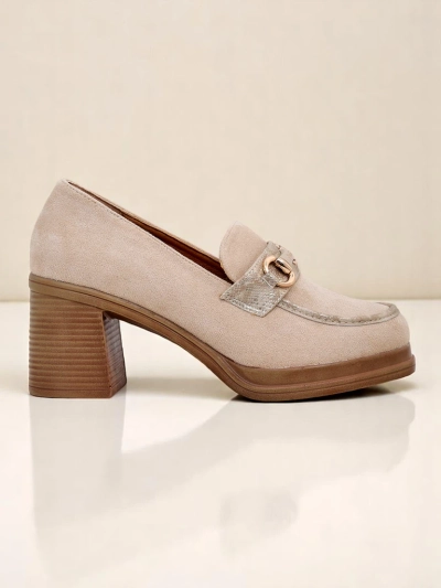Mocassins à talon bloc pour femmes Royalfashion Apareus