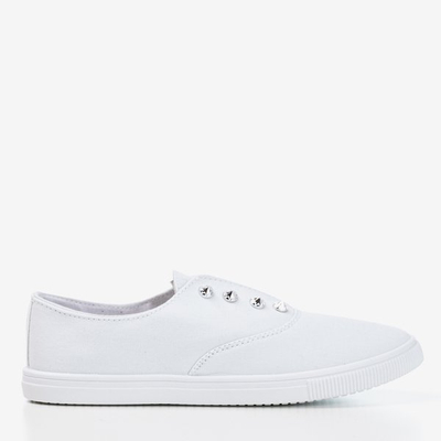 Sneakers blanches avec clous Odila - Chaussures 1