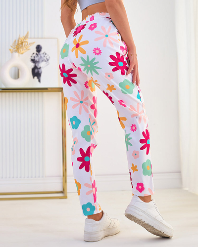 Royalfashion Pantalon femme en tissu floral