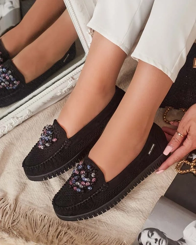 Royalfashion Mocassins ajourés perlés pour femme Namis