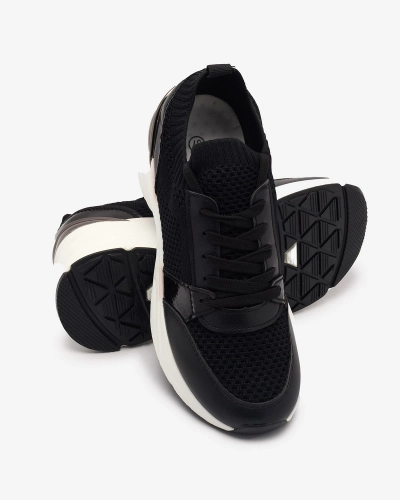 Chaussures de sport à talon pour femmes, noires Ezetta- Footwear