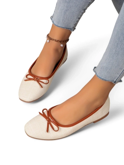 Royalfashion Ballerines pour femmes avec paillettes et un nœud Aramie