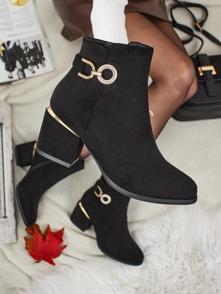 Bottines femme en éco-daim à talon bloc Talrima