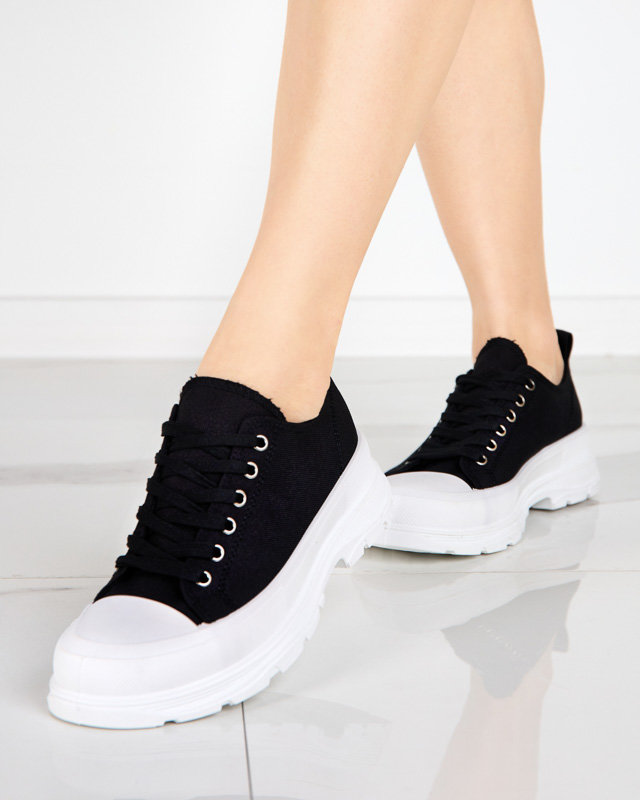 OUTLET Baskets de sport femme noires Duami- Footwear