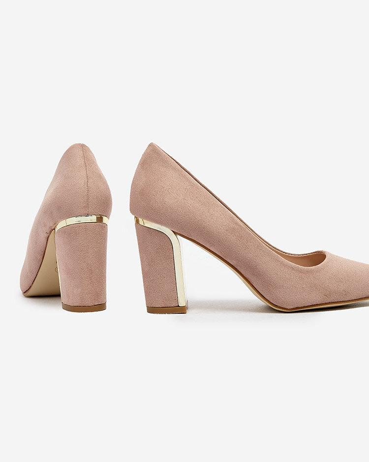 Royalfashion Beige Escarpins en cuir éco-daim pour femme Afrogosa