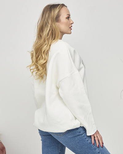 Sweat-shirt pour femme avec écriture en blanc- Vêtements