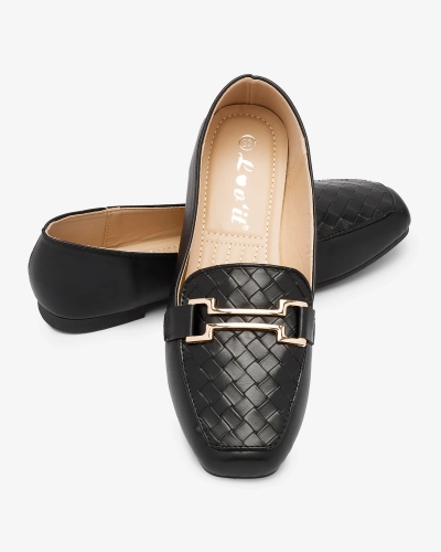 Royalfashion Mocassins femme noir Bulerol