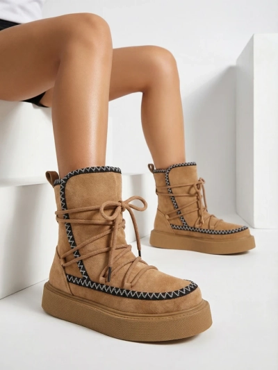 Bottes de neige à lacets Royalfashion pour femmes Siozi