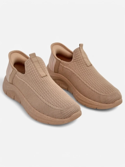 Chaussures slip-on pour femmes Selene Beige - baskets confortables à talons plats