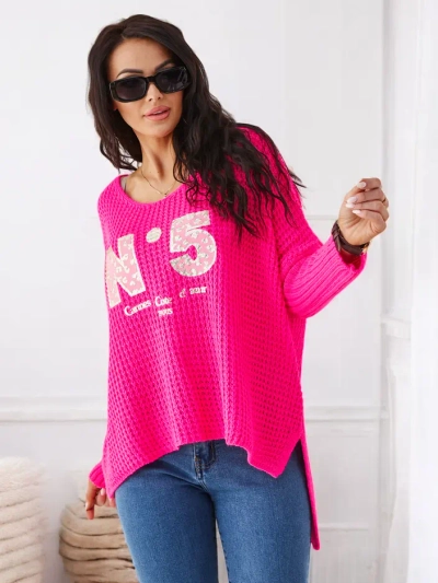 Pull en acrylique tricoté pour femmes Royalfashion avec inscriptions