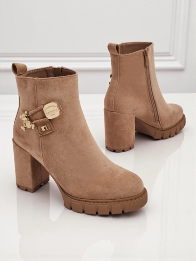 Bottines femme en éco-daim à talon bloc Bearr