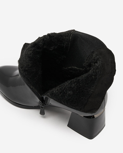 Royalfashion Bottes noires pour femmes à tige basse Nekery