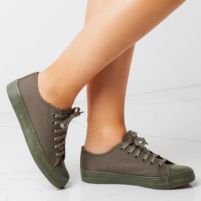 Baskets en tissu vert pour femmes Essien Green - Chaussures