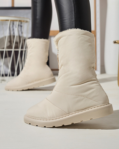 Beige chaussures pour femmes a'la bottes de neige Tirigga- Footwear