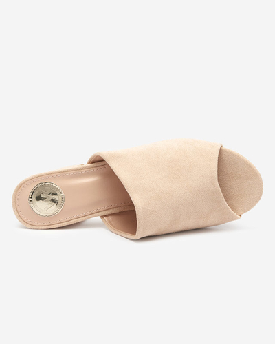 Chaussons femme beiges sur tige basse Opetik - Footwear