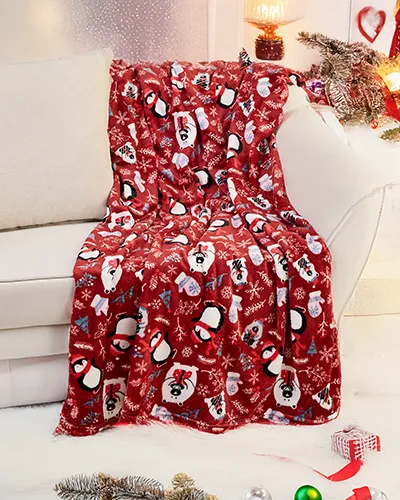 Couverture jeté de lit de Noël Royalfashion 200x220