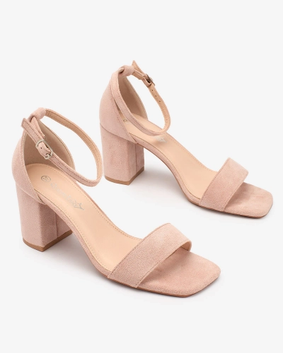 OUTLET Royalfashion Sandales basses à talon aiguille pour femme en rose clair Helrem