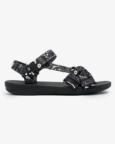 Royalfashion Sandales noires pour femme avec nœud Oyall