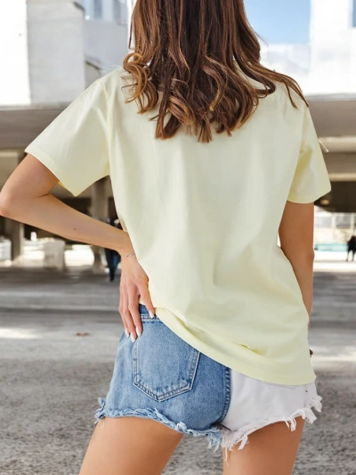 Blouse en coton pour femmes Royalfashion avec imprimé