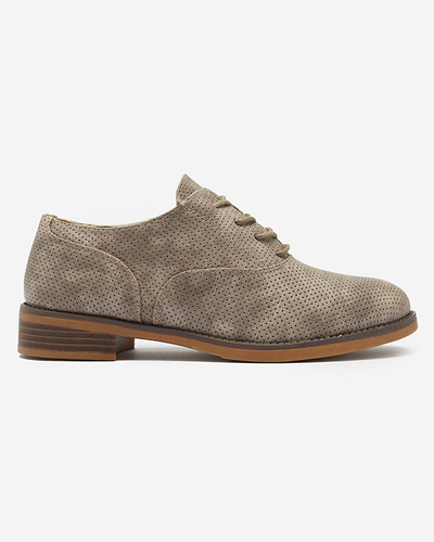 OUTLET Demi-pointes ajourées pour femme en kaki Azedvi - Chaussures