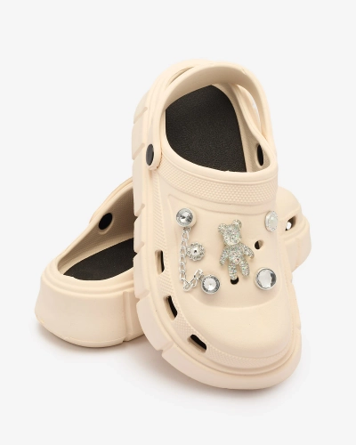 Royalfashion Tongs en caoutchouc crème pour femme Kooranza