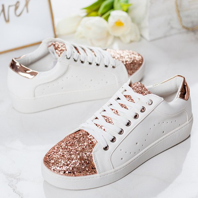 Baskets blanches avec finition scintillante Vieira - Footwear