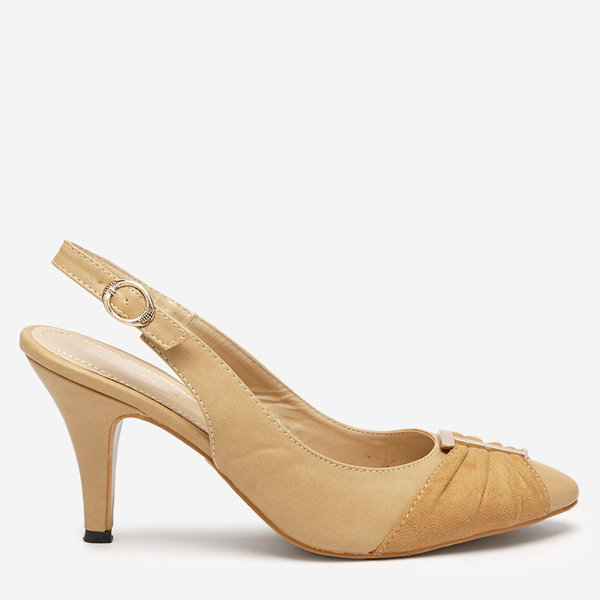 OUTLET Escarpins pour femmes beiges à talon aiguille Riviera - Footwear