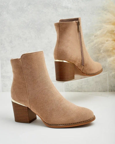 Royalfashion Bottes basses à talon aiguille pour femmes Traestra
