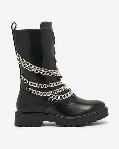 Royalfashion Bottes bagger pour femme en noir Goserre