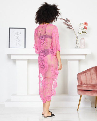 Robe paréo d'été en dentelle rose foncé - Vêtements