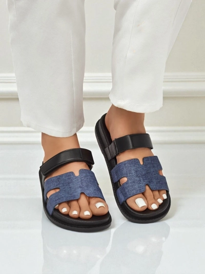 Royalfashion Chaussons pour femmes en cuir écologique FlexiComfi