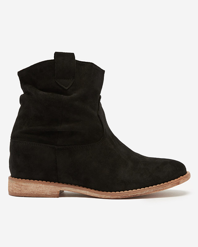 Bottes noires a'la santiags sur semelle compensée d'intérieur Dimia - Footwear