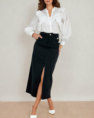 Royalfashion Jupe en denim pour femme